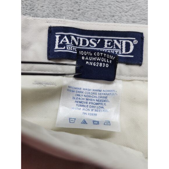 Lands End High Rise Tapered Chino Pant Size 10 Beige Cotton Casual Office Preppy - Picture 5 of 11